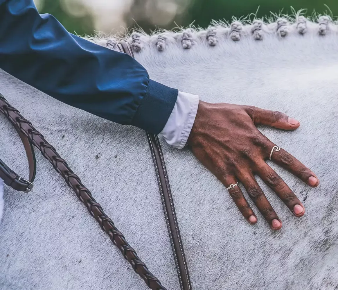 D'yon 5/8" Fancy Stictched Leather Laced Reins