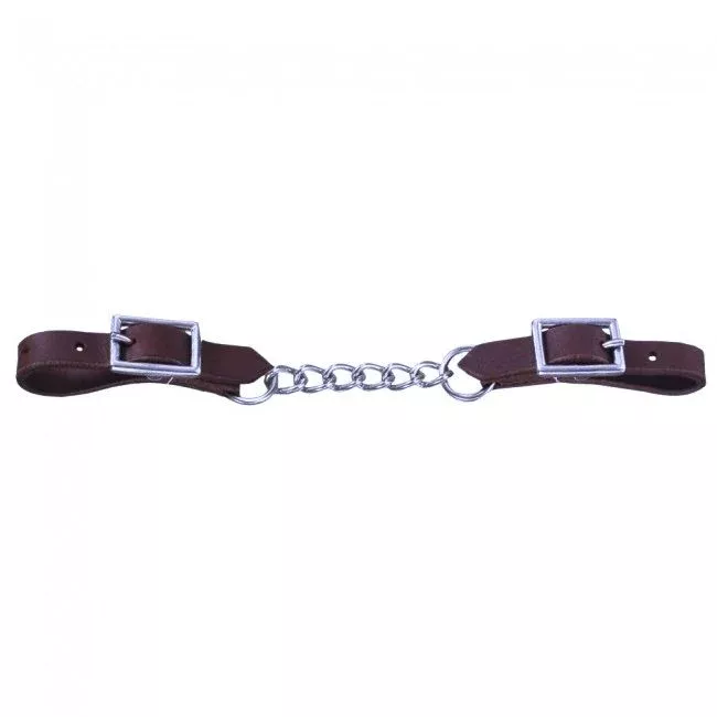 DALE RODRIGEZ SINGLE CHAIN LEATHER CURB STRAP