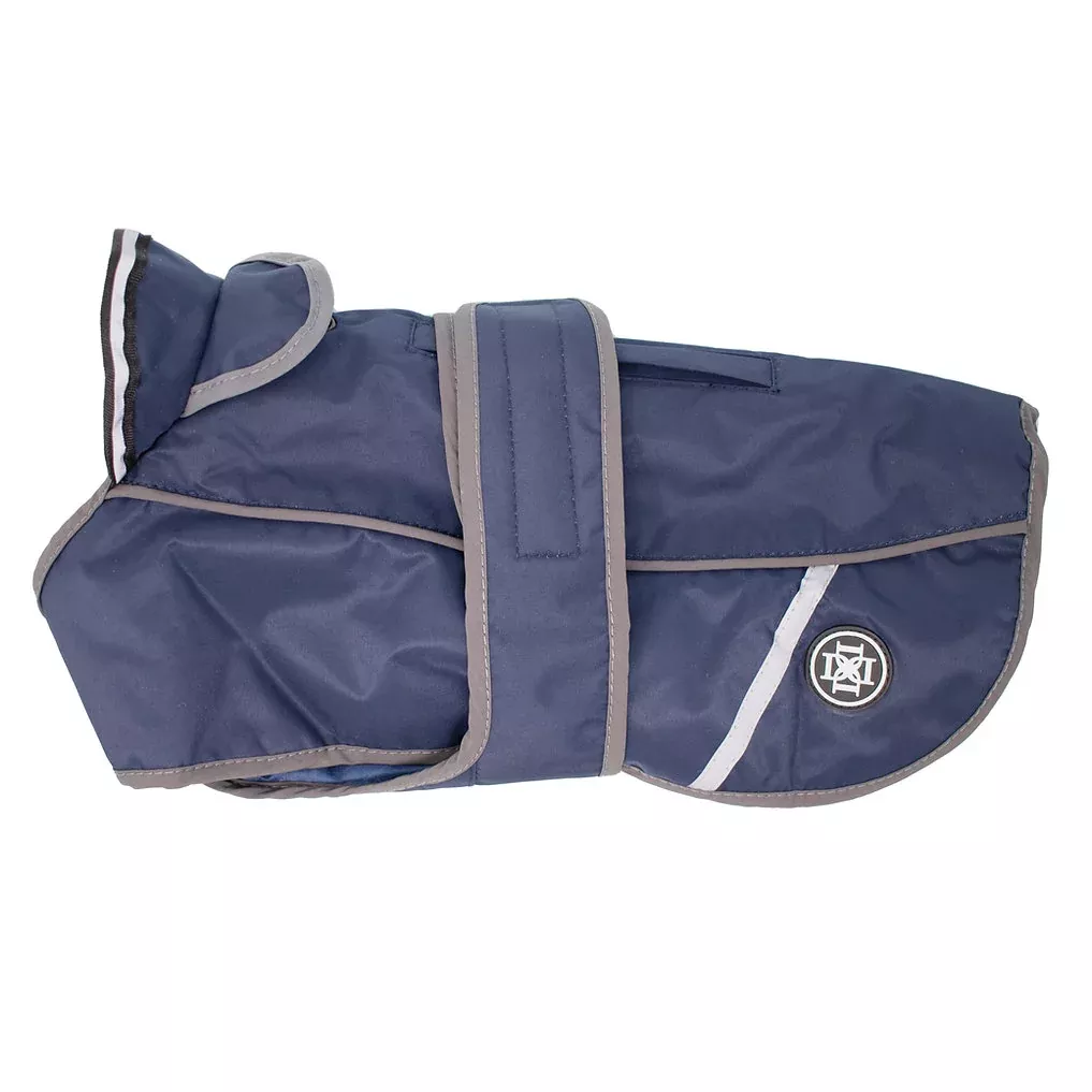 Dapple Waterproof Navy Dog Coat