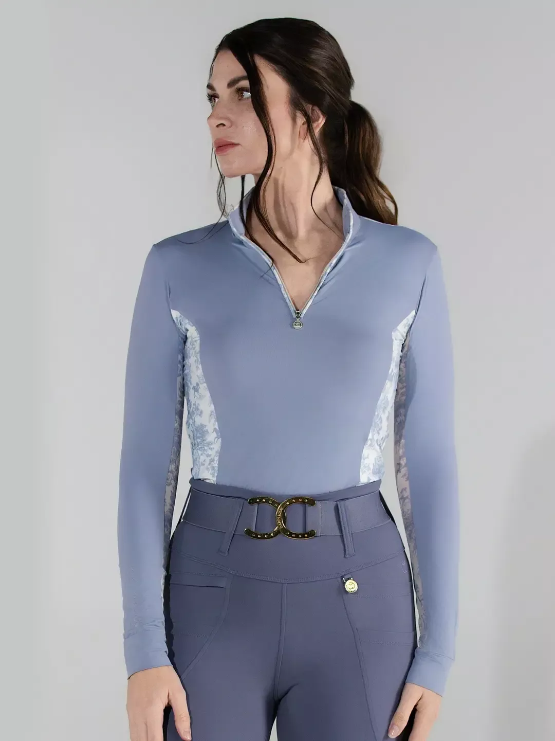 Dapplebay 1/4 Zip Long Sleeve - Toile Moonrise