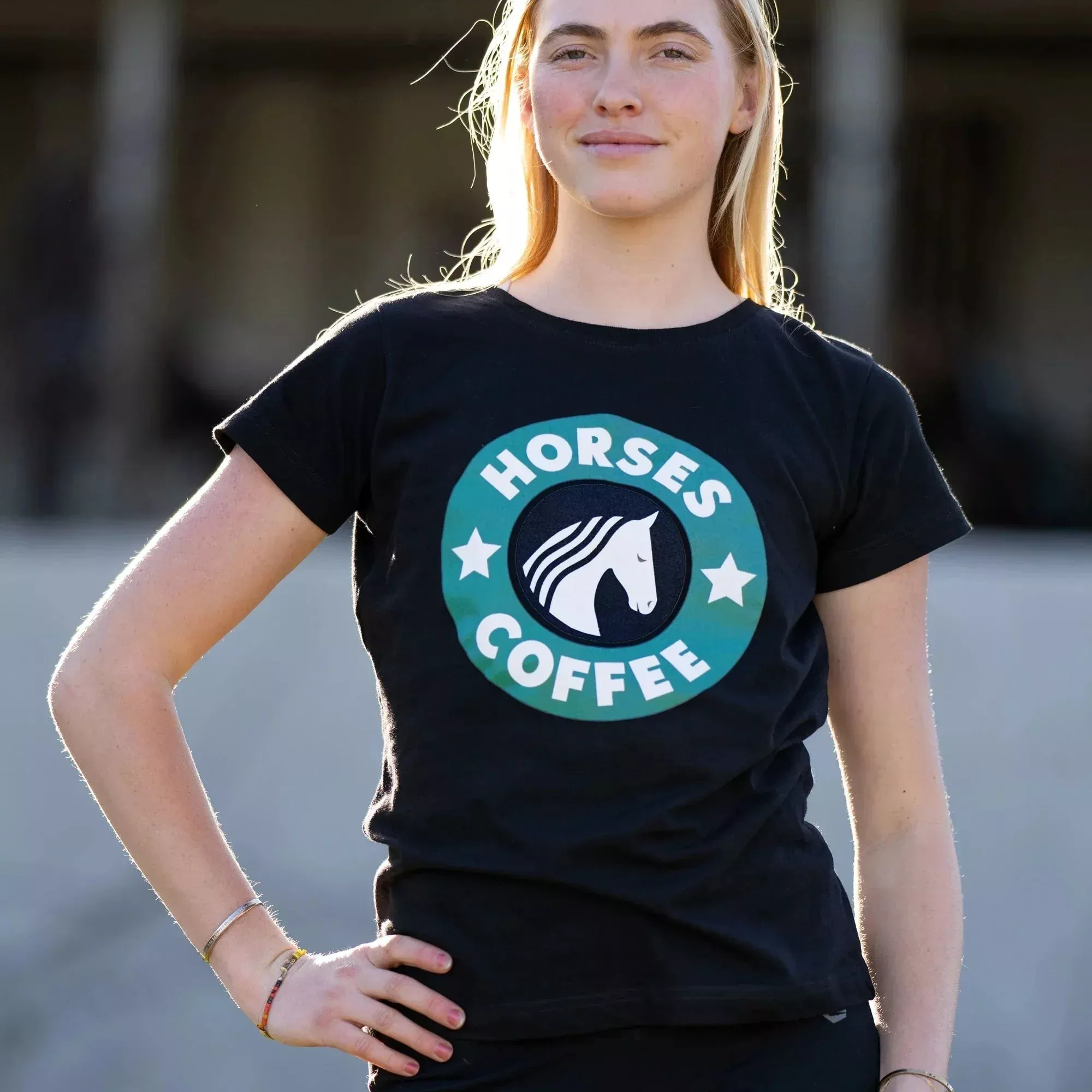 Dapplebay Ladies Horses & Coffee Tee