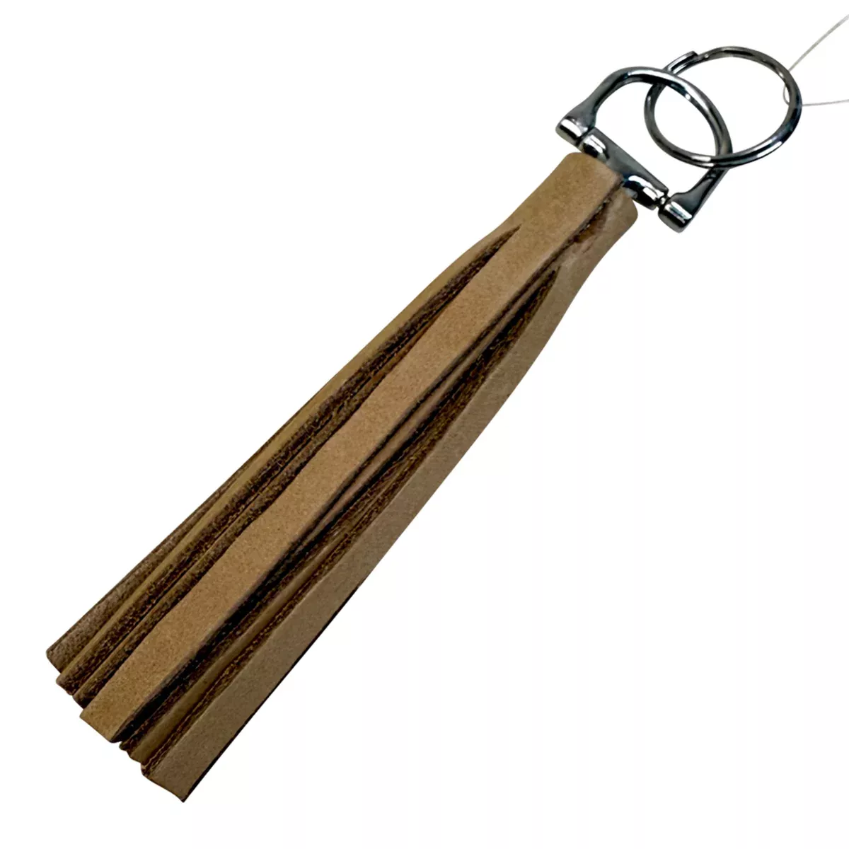 Dee Ring Fringe Keychainin Tan - One Size