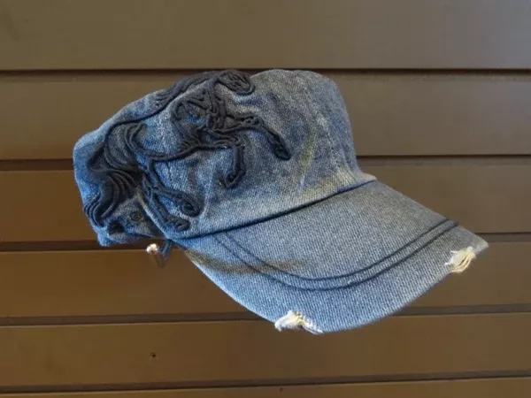 Denim Distressed Cap