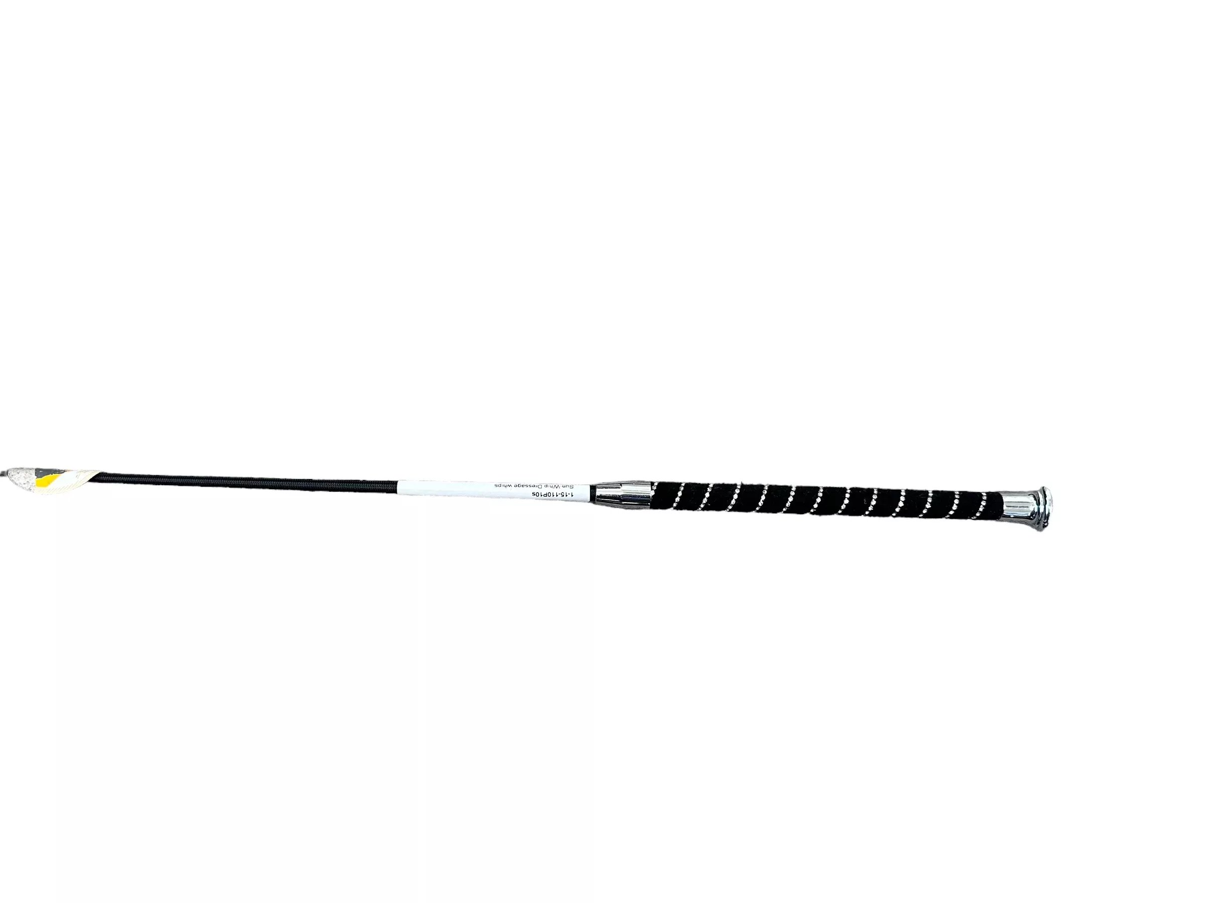 Dobert Velvet Handle Whip with Spiral Crystals