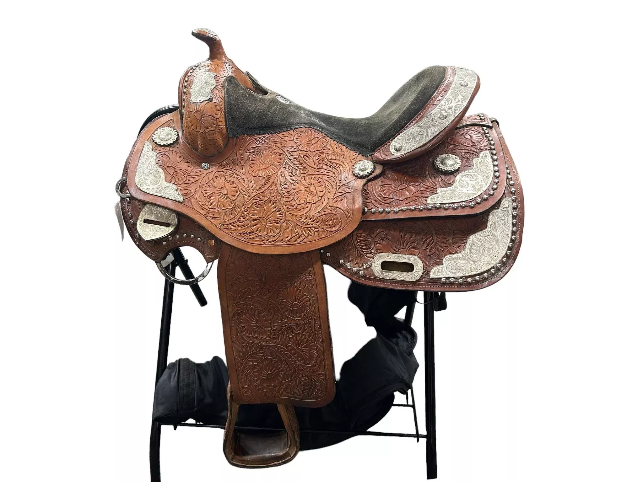 Double T Western Show Saddle - Brown 16" - USED