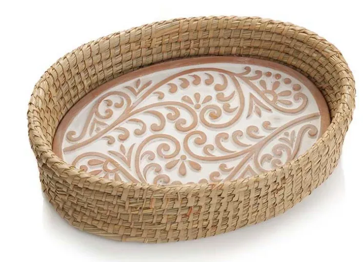 Double Vine Bread Warmer Basket