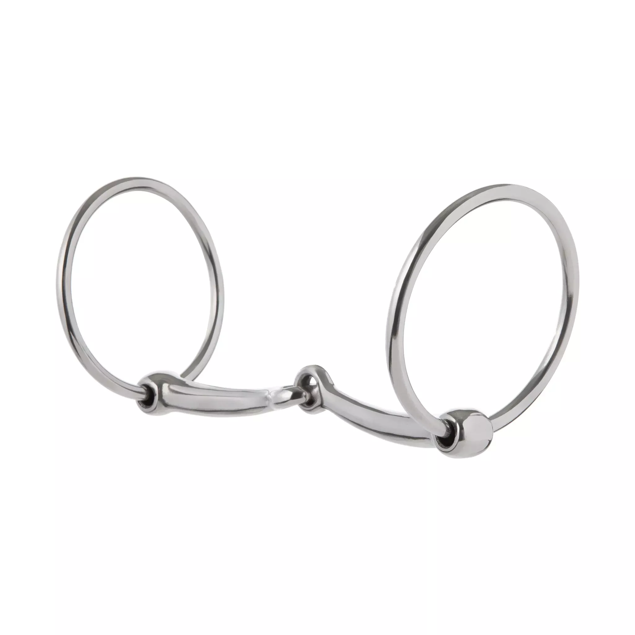 Draft Bit, 6" Snaffle Mouth, Polished Stainless Steel