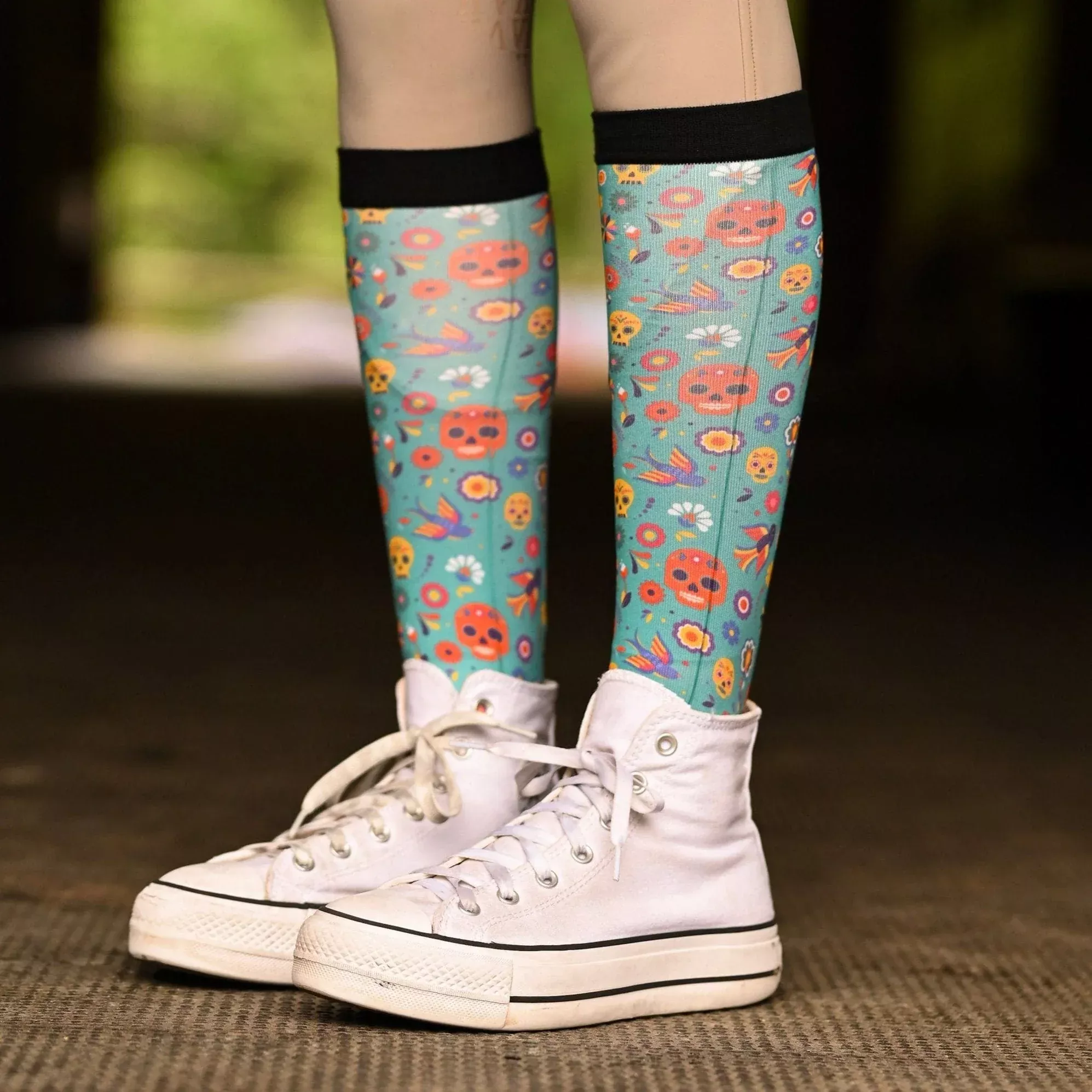 Dreamers & Schemers Boot Socks -Holiday Day of the Dead