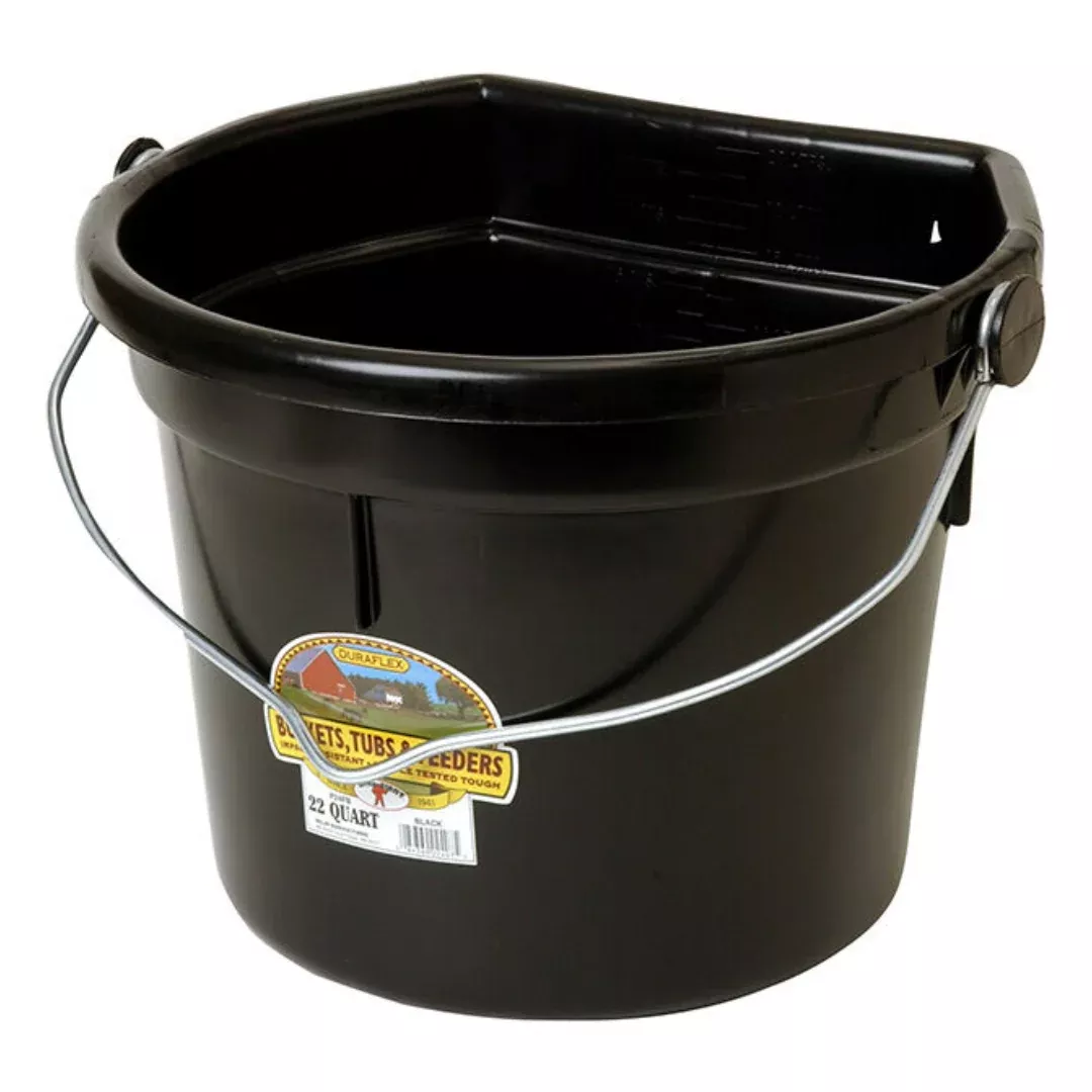 DuraFlex Plastic Flatback Bucket