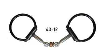 Dutton Bits D-Ring with a Smooth Dogbone and Rollers Snaffle