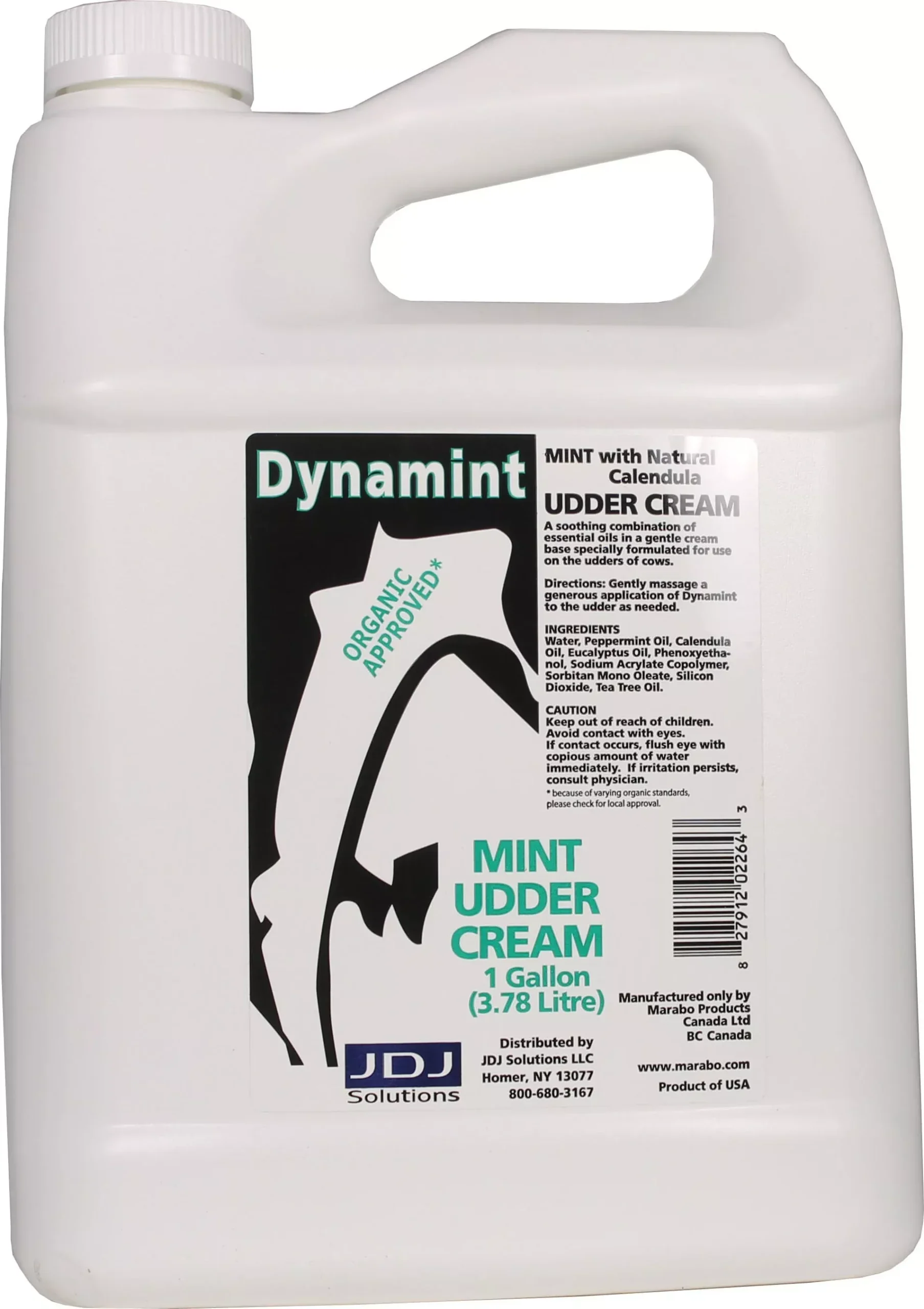 Dynamint Mint Udder Cream, White, 1 Gallon