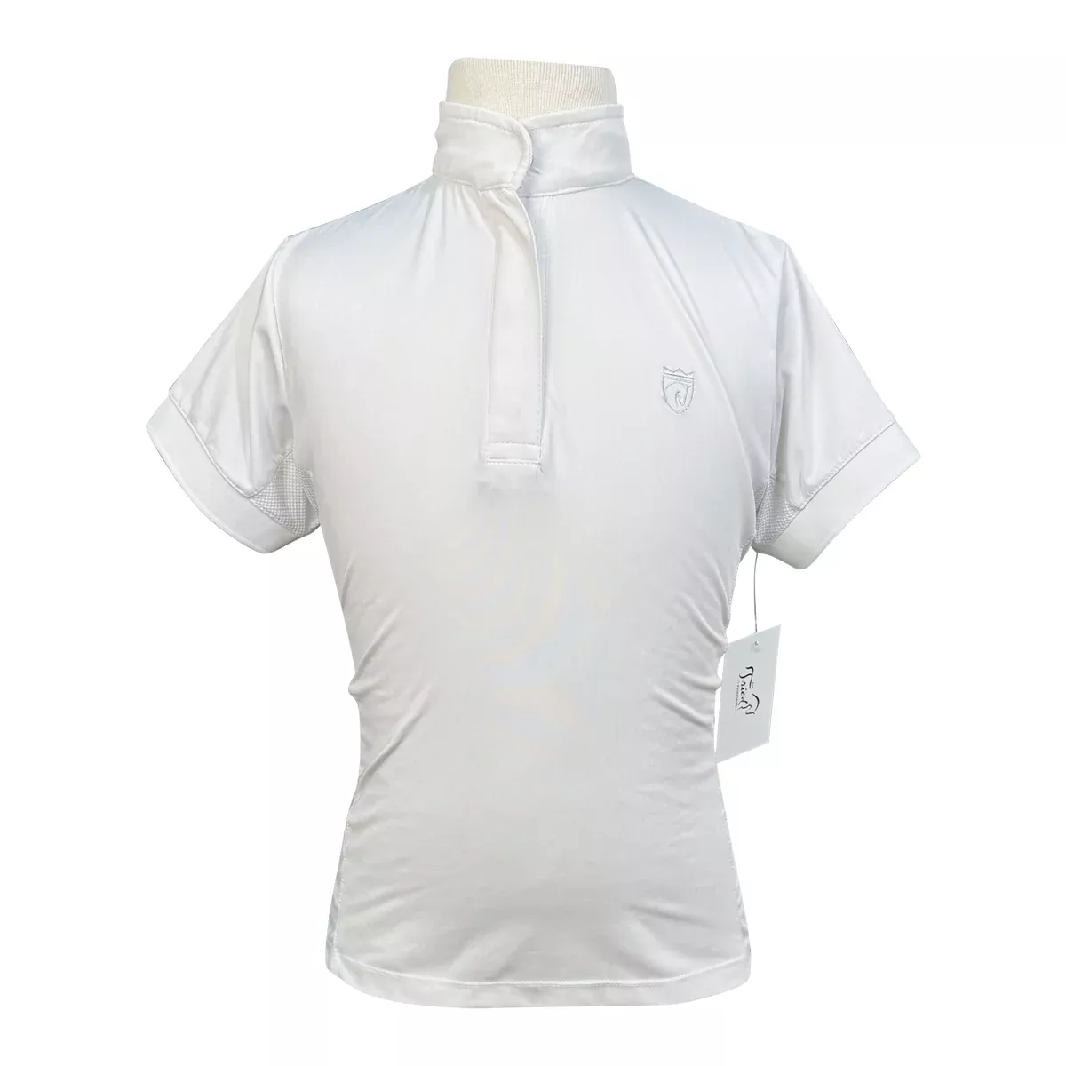 Elation Show Shirt in White - Children's Large