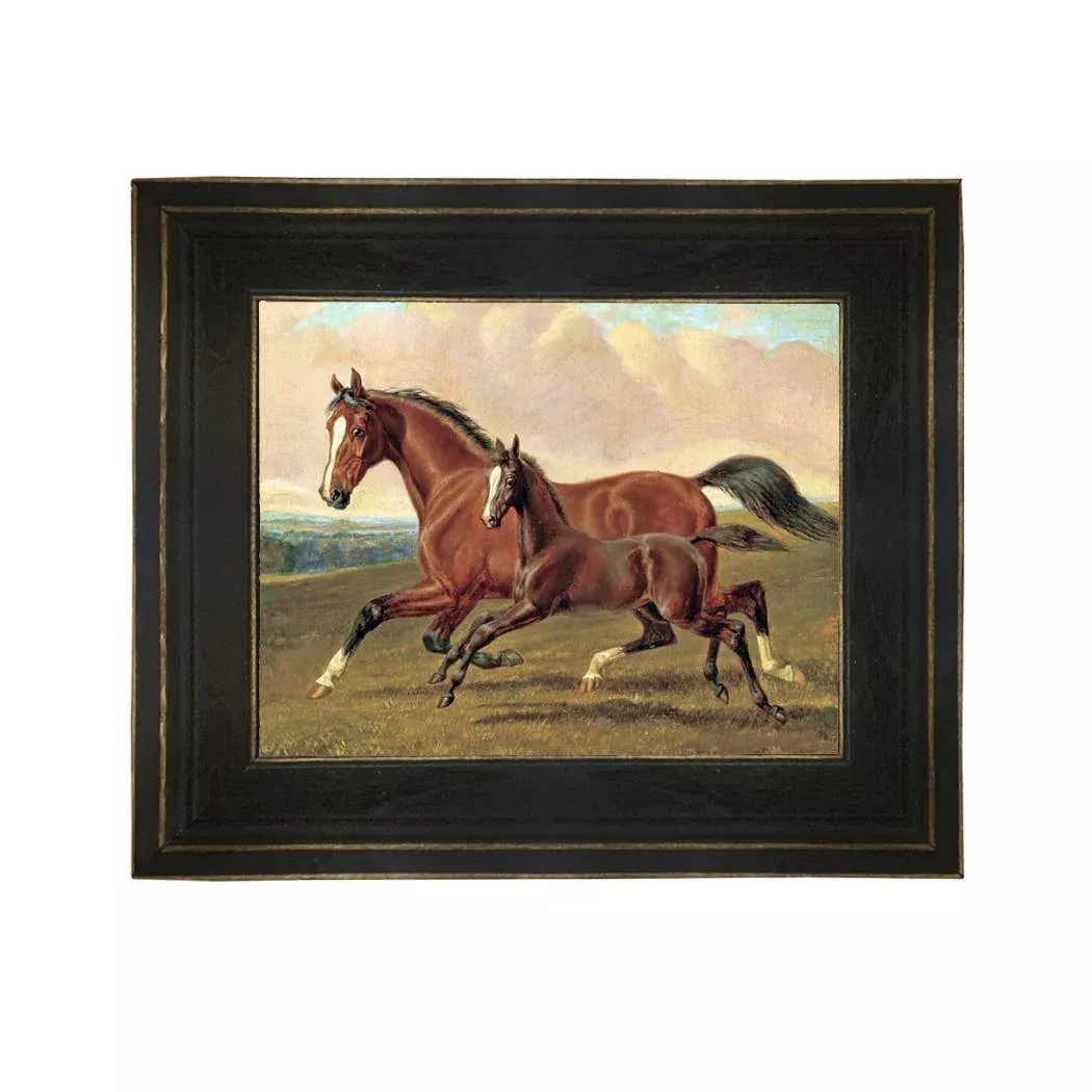 Elder Mare and FoalPainting Print on Canvas