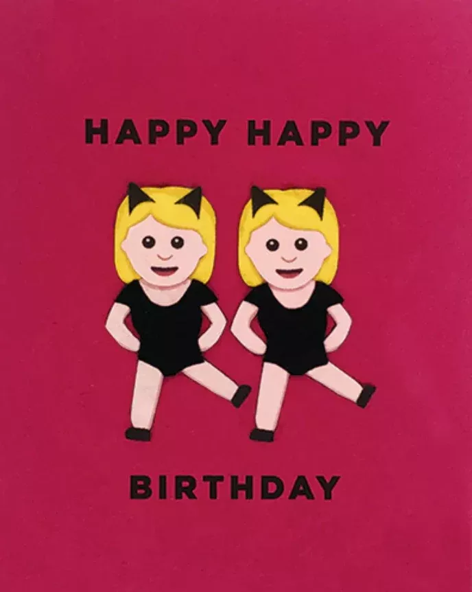 Emoji Girl Birthday Card
