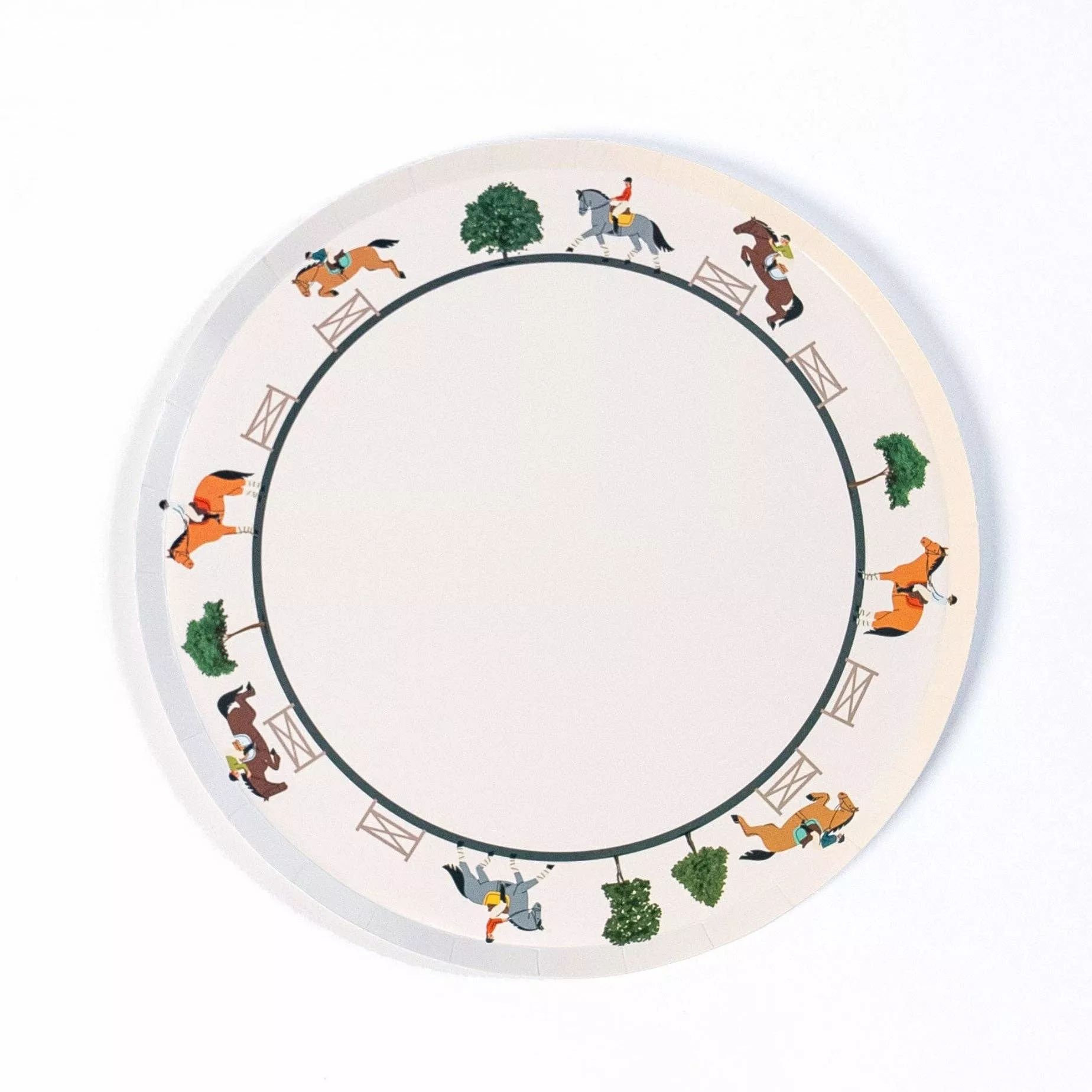 Equestrian Horse Riding Paper Dinner Plates