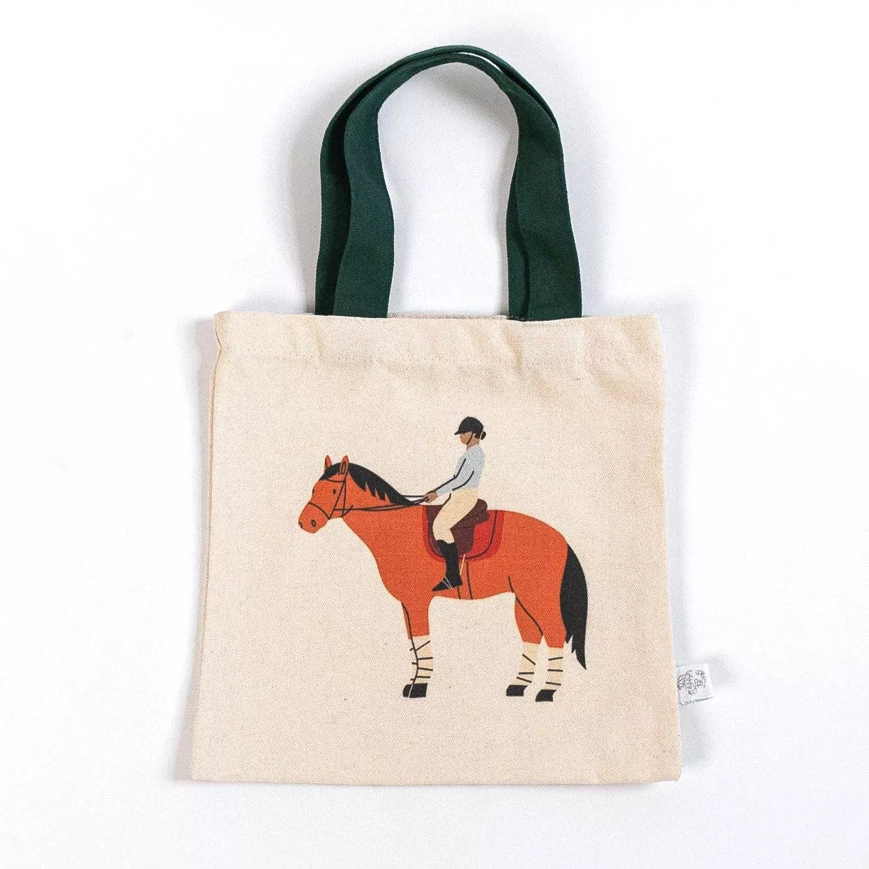 Equestrian Mini Tote Bag – Chestnut Horse & Rider