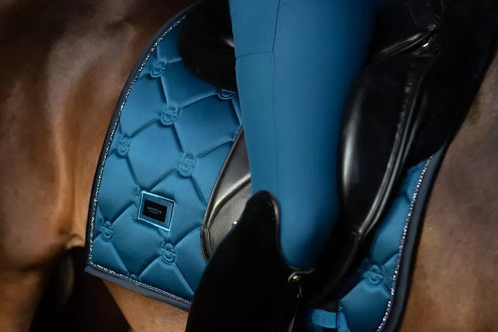 Equestrian Stockholm Blue Meadow Saddle Pad