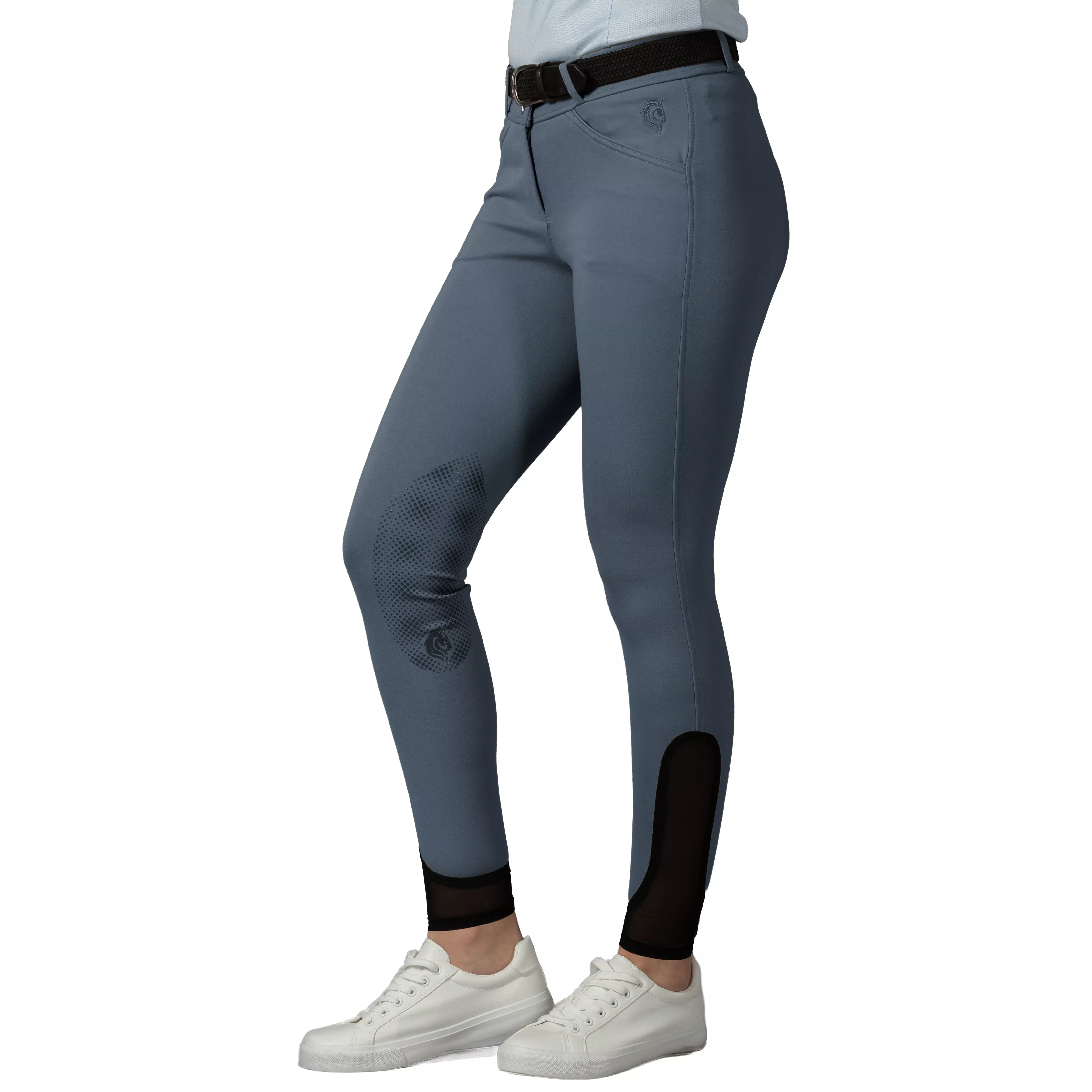 Equinavia Astrid Womens Silicone Knee Patch Breeches - Moon Indigo Blue/Navy