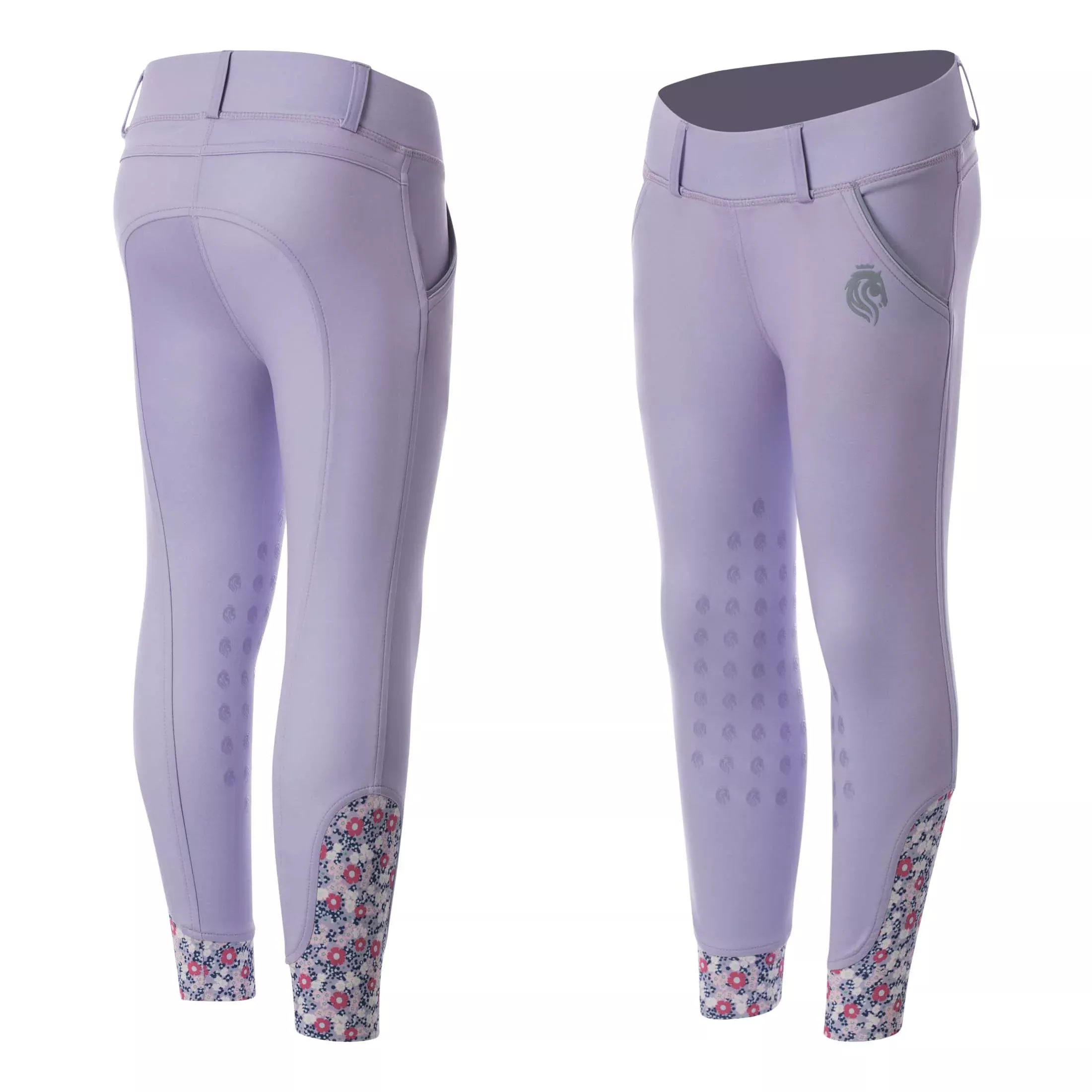 Equinavia Lena Kids Knee Patch Pull On Breeches - Lavender