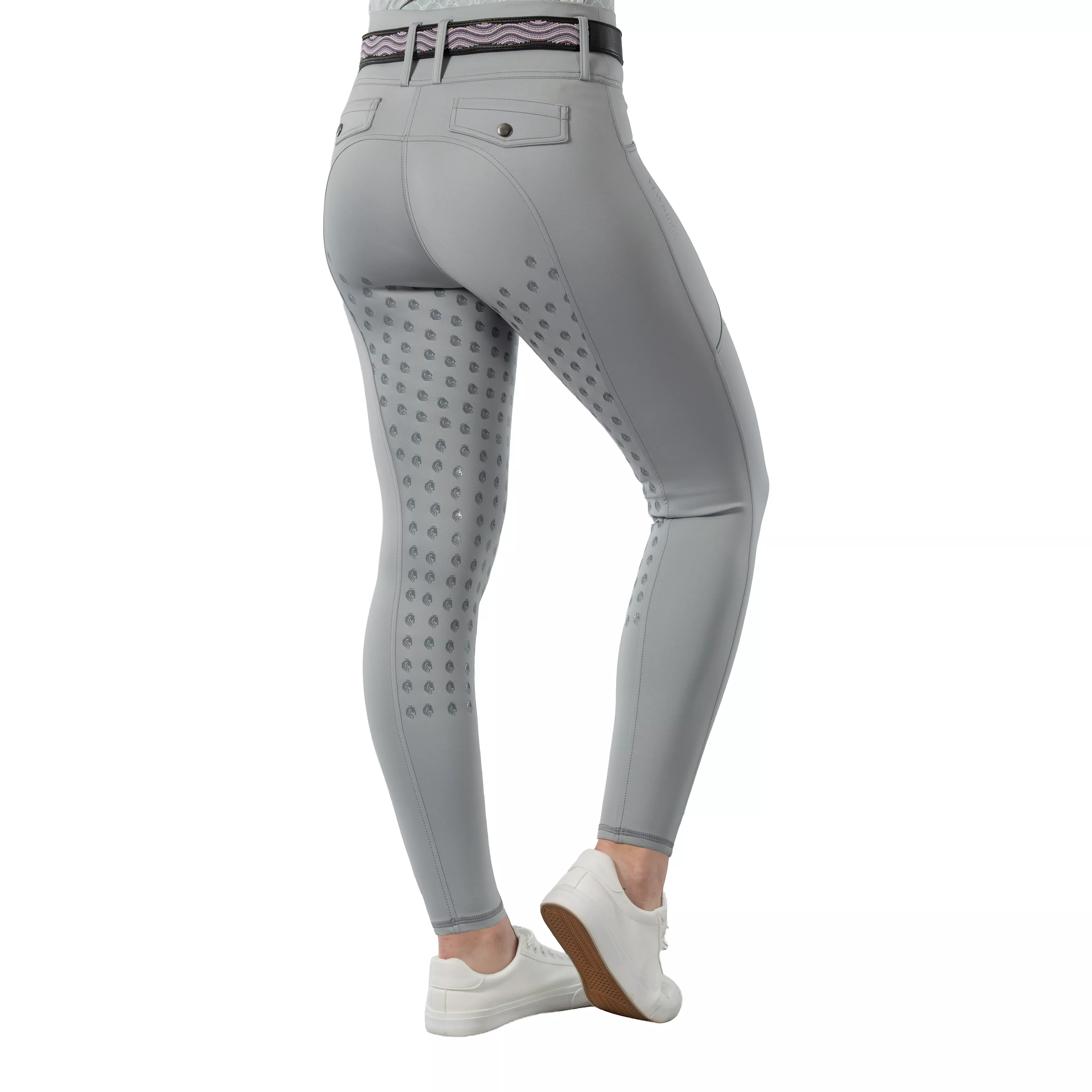 Equinavia Linnea Womens Compression Full Seat Breeches - Slate Gray