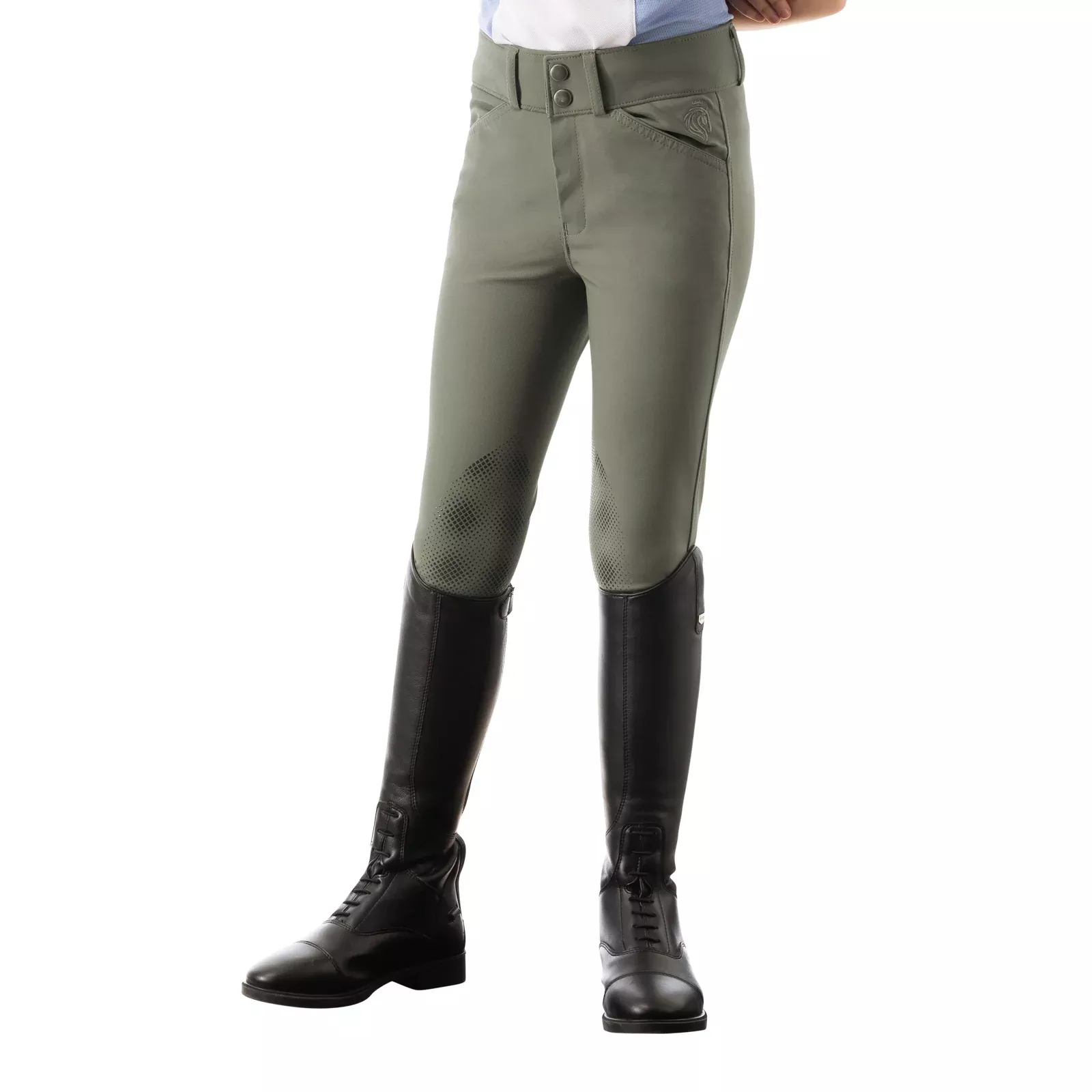 Equinavia Tuva Kids Knee Patch Breeches - Sage Olive