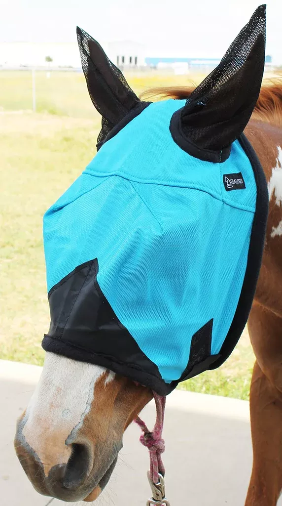 Equine HorseFlyMask Summer Spring Airflow Mesh Blue 73203