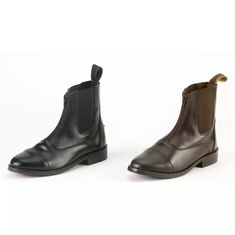 Equistar Kids’ All Weather Synthetic Zip Paddock Boot – Black