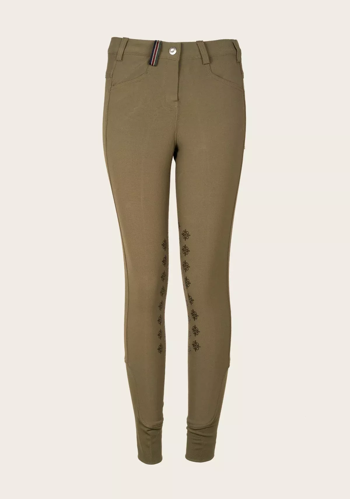 Espoir - Coquet Dusky Green Knee Patch Bamboo Breeches