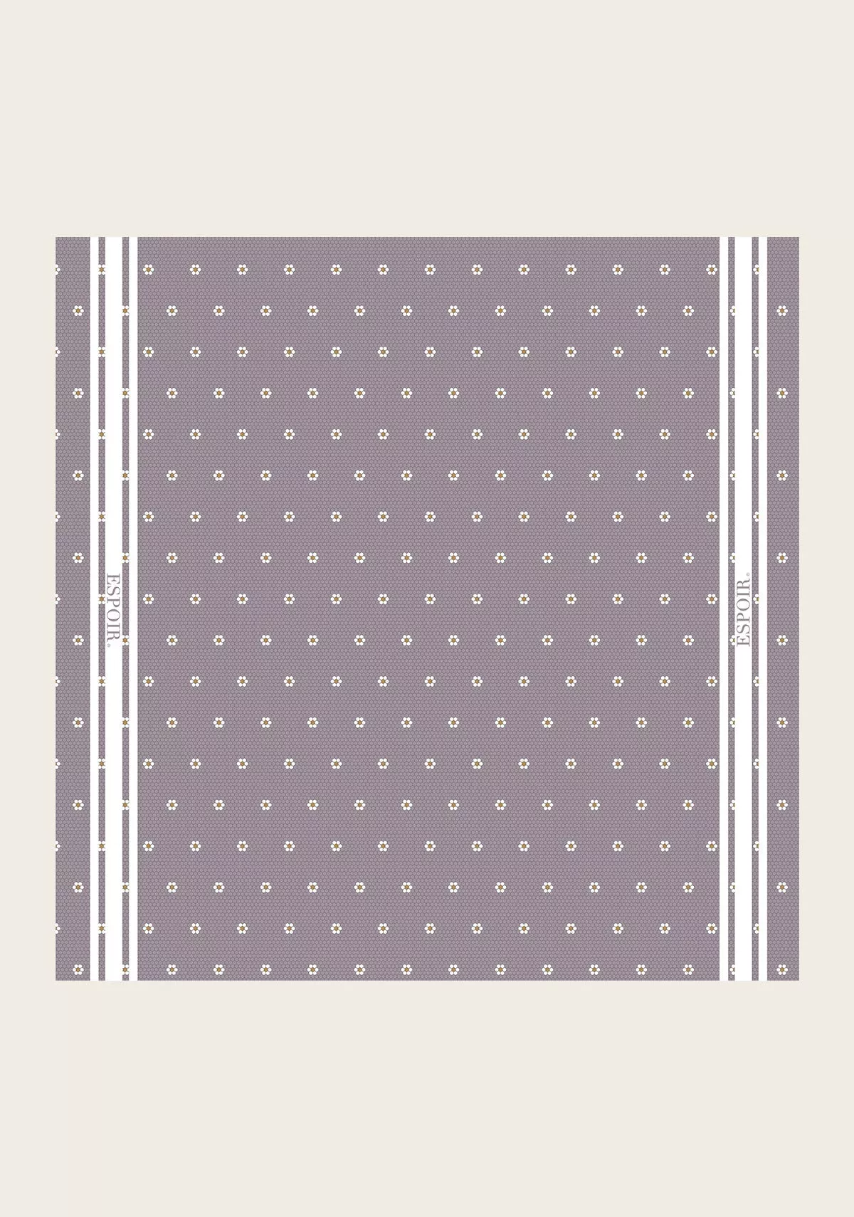Espoir - Mosaic Daisies in Lavender Square Scarf