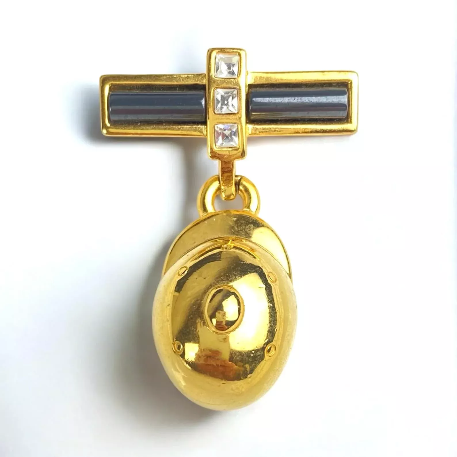 Etienne Aigner Signed Equestrian Hat Lavalier Brooch