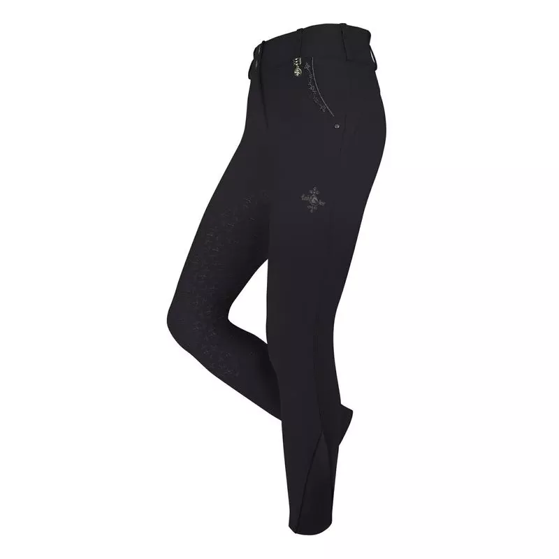 Fair Play Women’s Jasmine Fleur Full Seat Breeches – Black