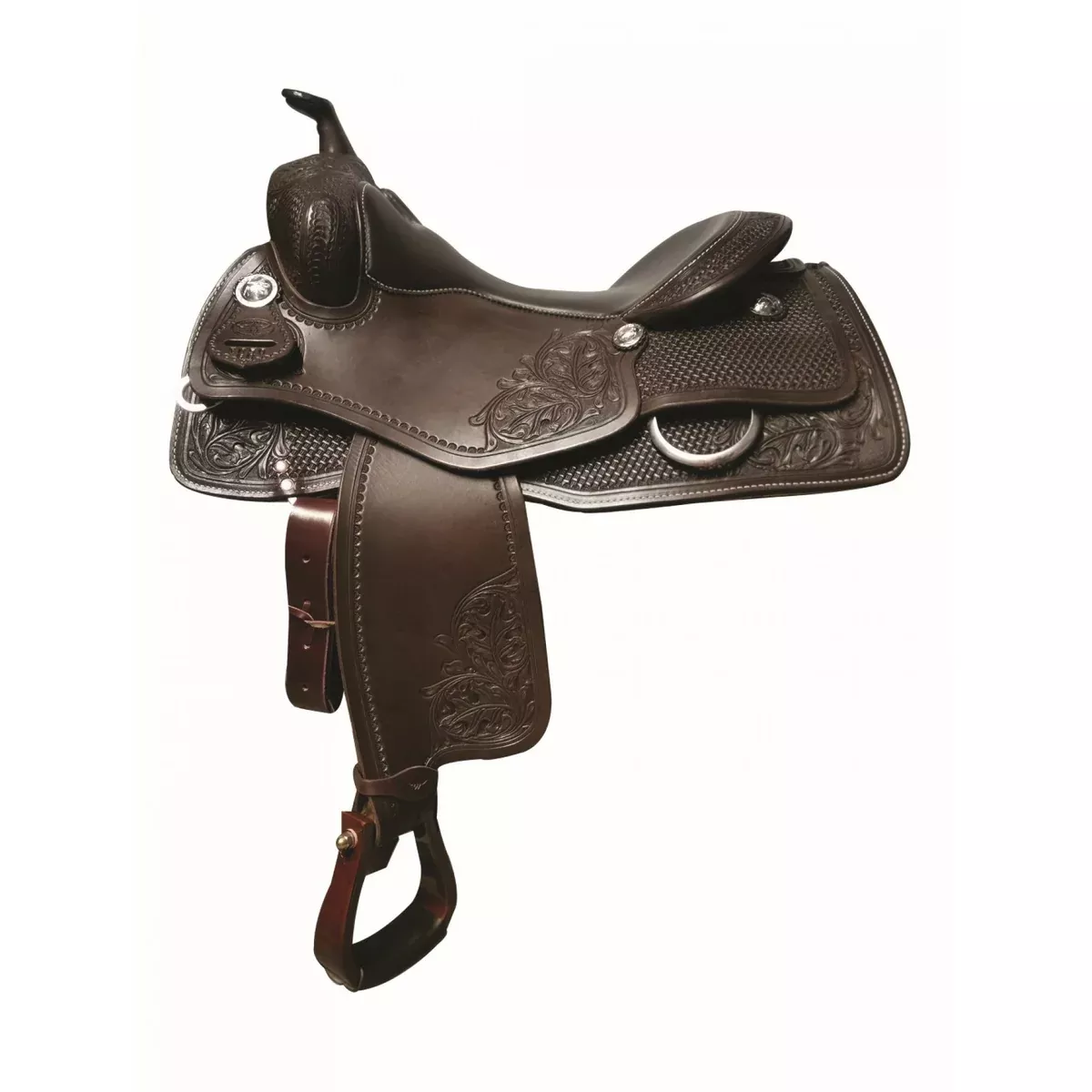 FG REINING SADDLE BY JIM TAYLOR - DARK BROWN