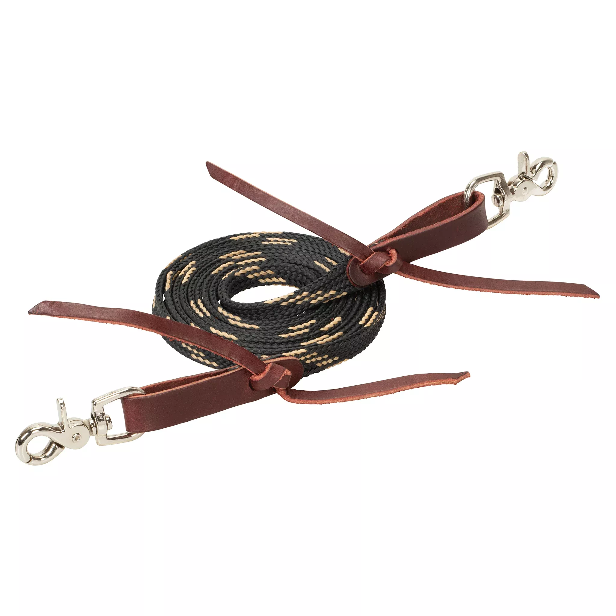 Flat Braided Competition Roper Reins, 5/8" x 8