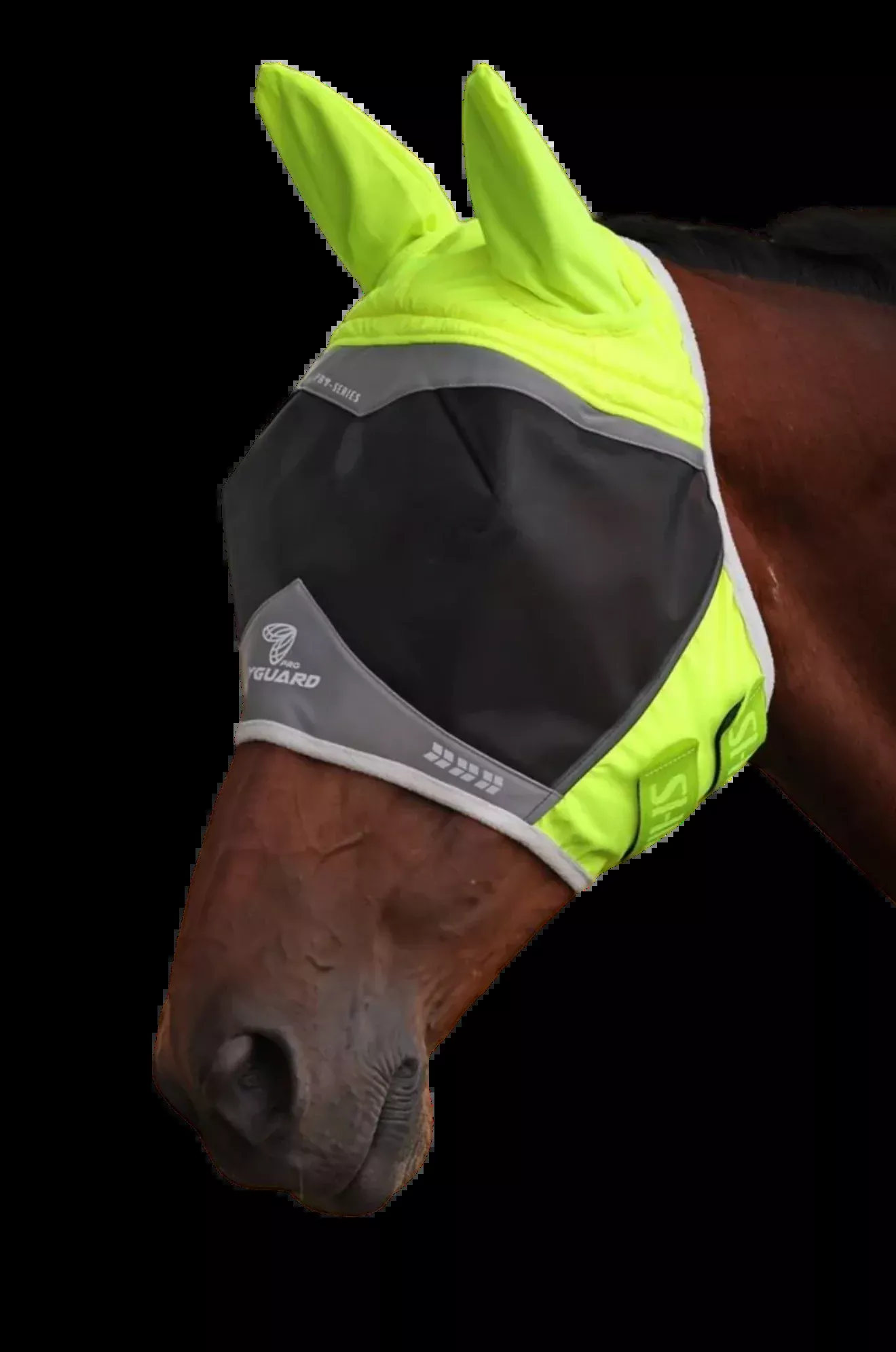FlyGuard Pro Hi-Viz Fine Mesh Fly Mask with Ears