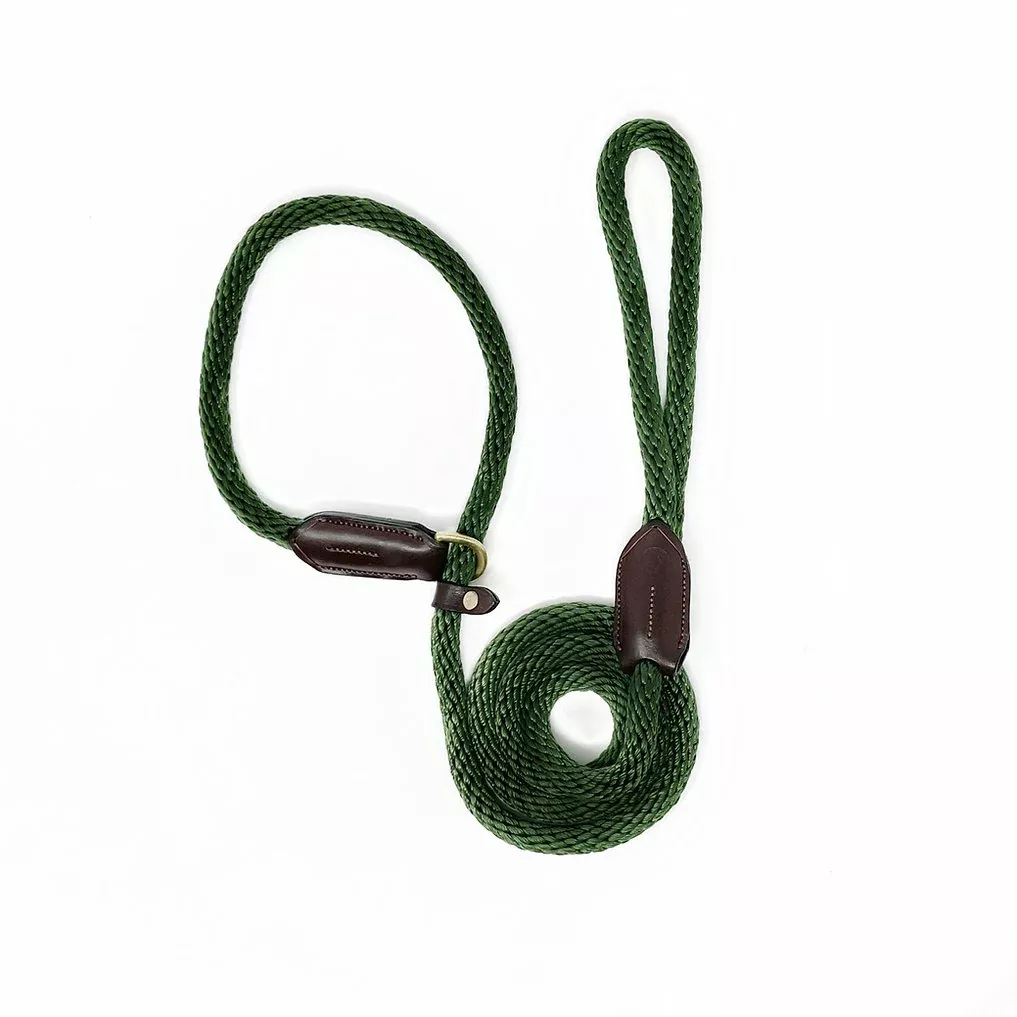 Forest Green Luxury Rope Slip Lead