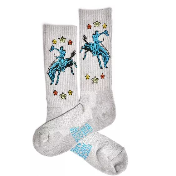 Fringe Long Live Grey Performance Boot Socks