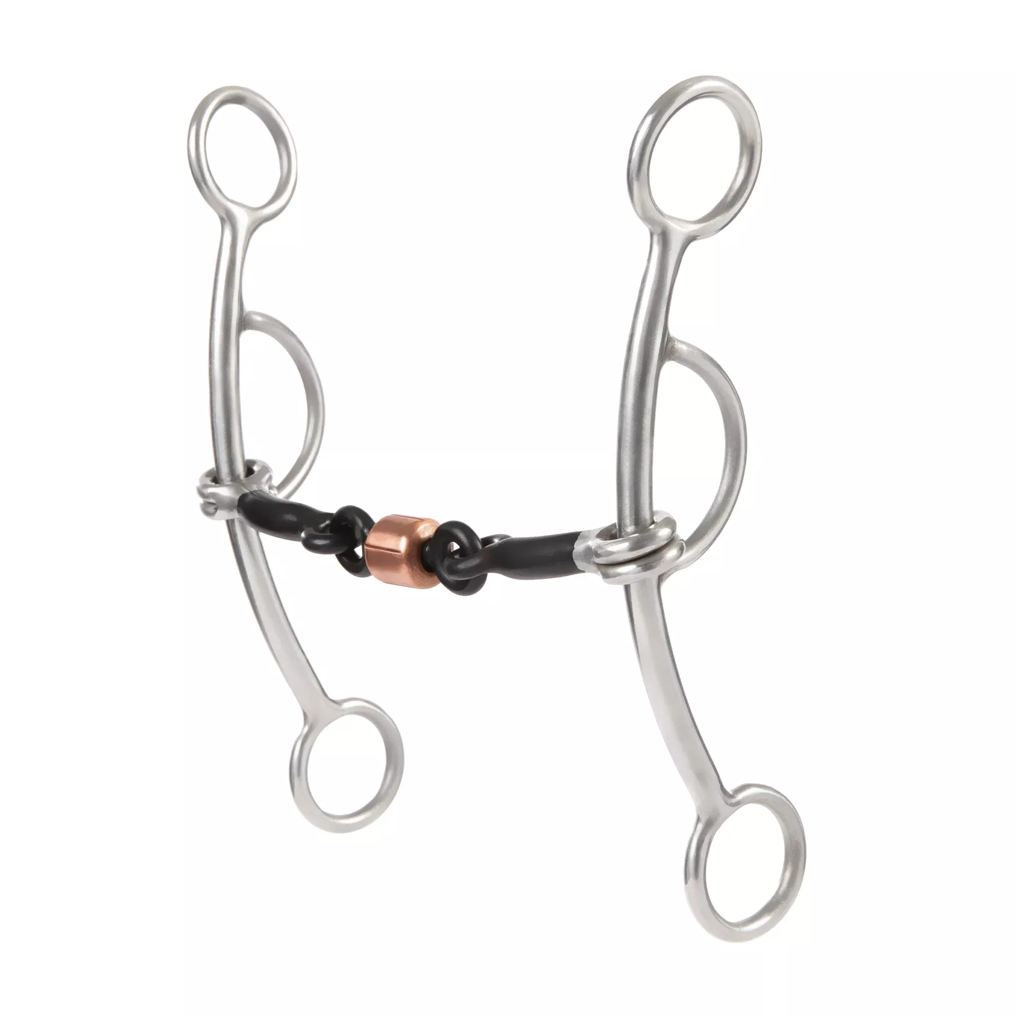 Gag Bit, 5" Sweet Iron Mouth with Copper Roller