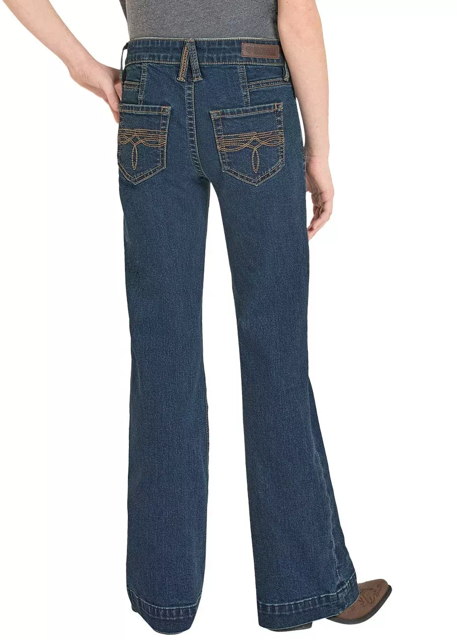 Girls Rock & Roll Classic Boot Stitch Pocket Trouser