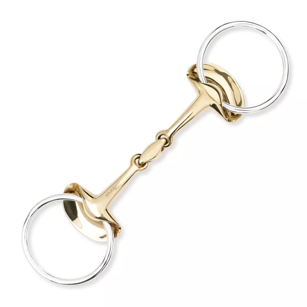 Golden Wings Snaffle Bit double broken