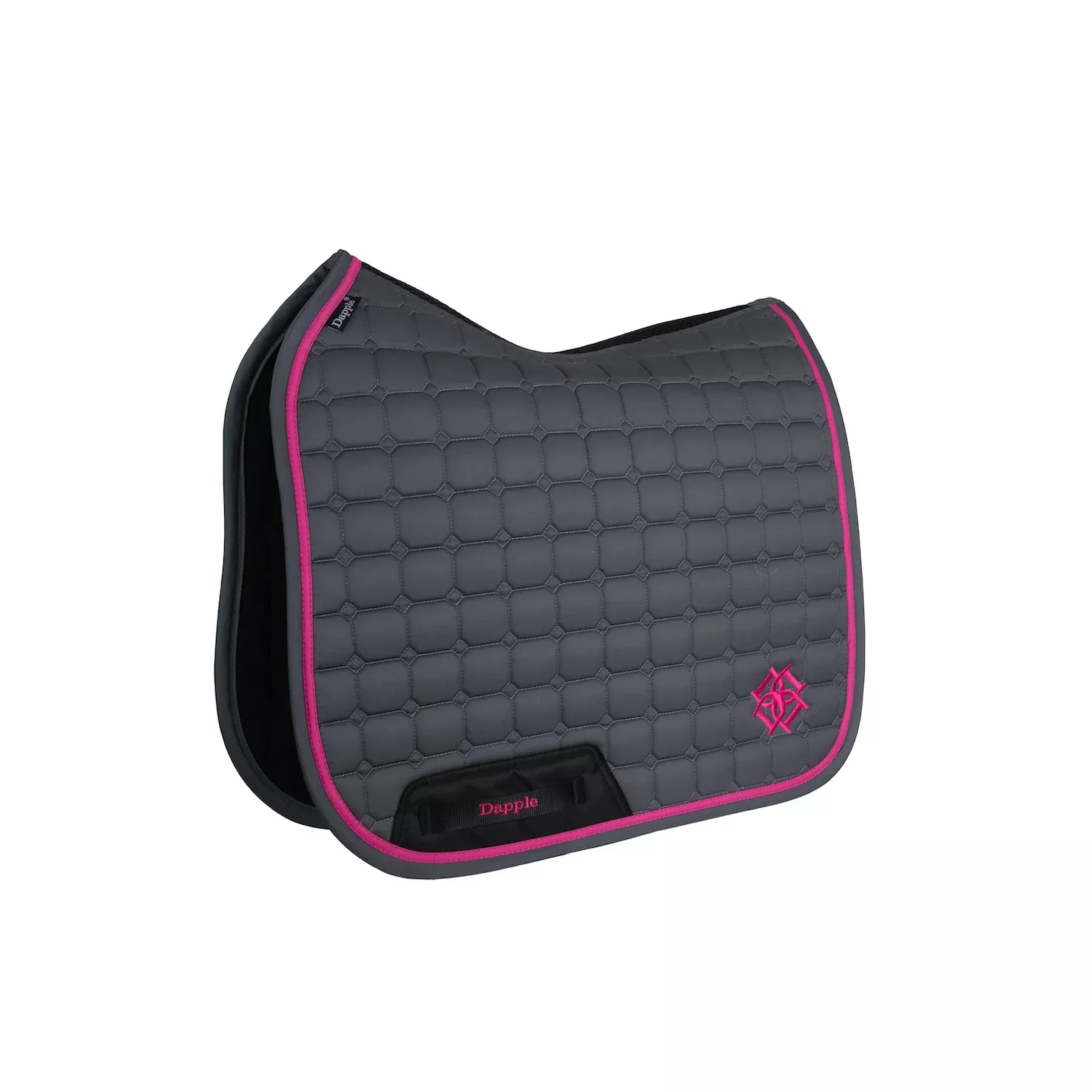 Grey & Fuchsia Dressage Saddle Pad