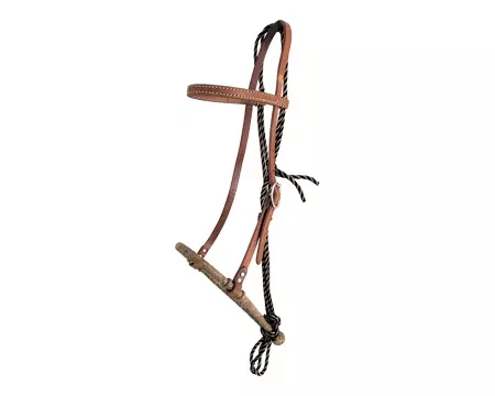 Hackamore with Headstall – 5/8" Cable Core Bosal (Mecate Not Included)