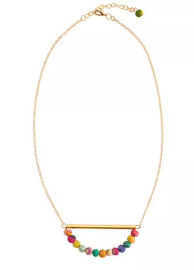 Half Moon Kantha Necklace