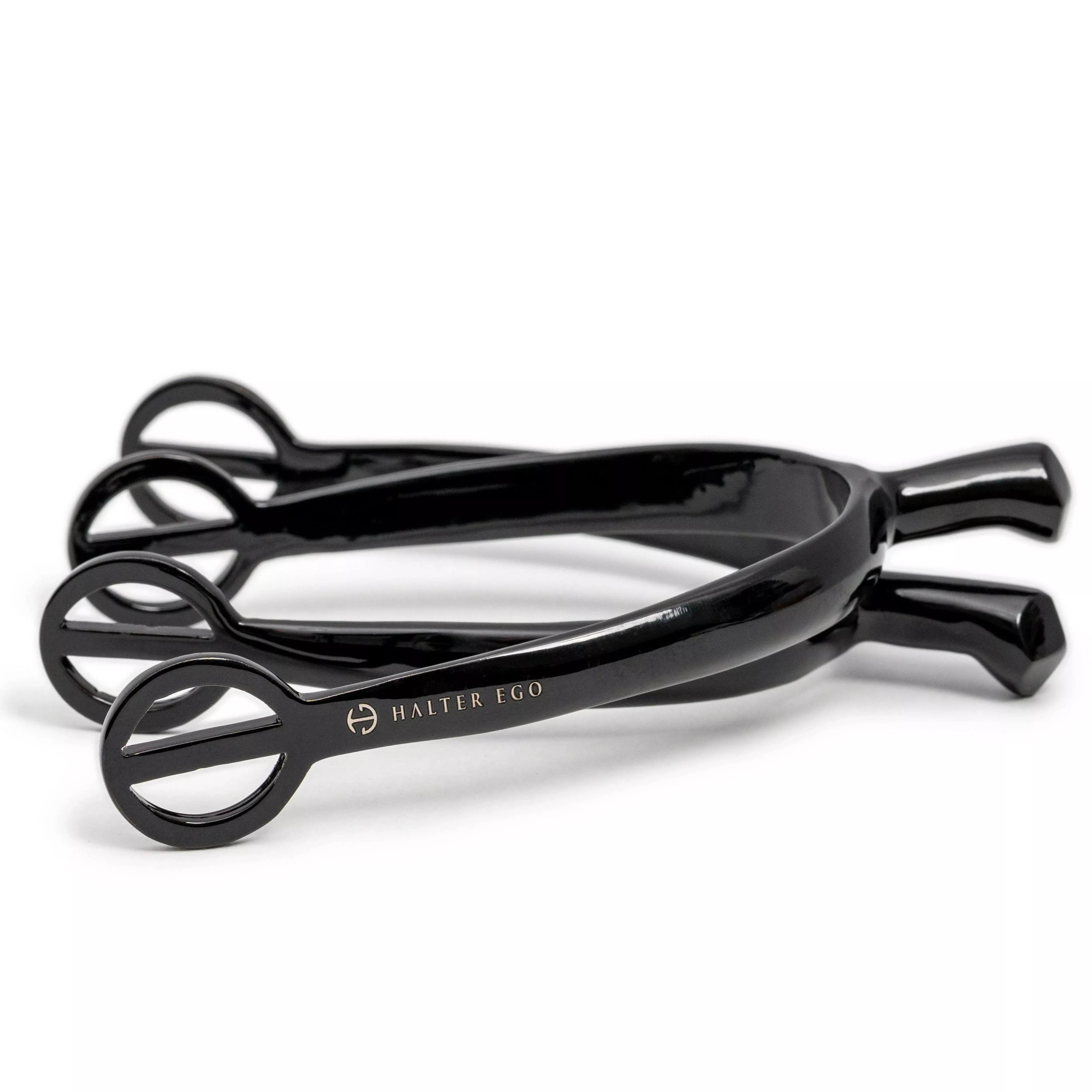 Halter Ego - Gloss Black Spurs With 3D Shank