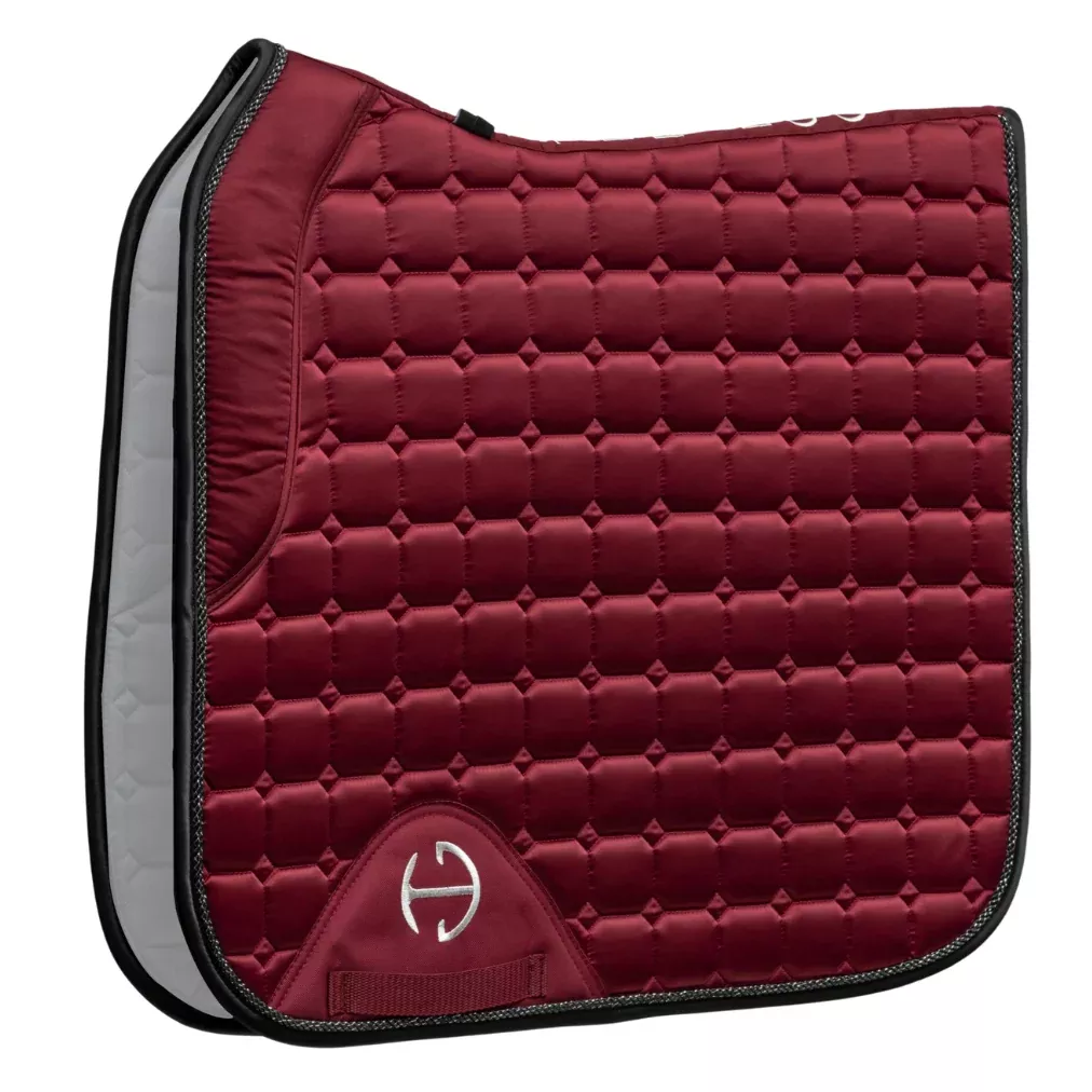 Halter Ego - Satin Classic Dressage Saddle Pad (Cob) - Crimson Rose