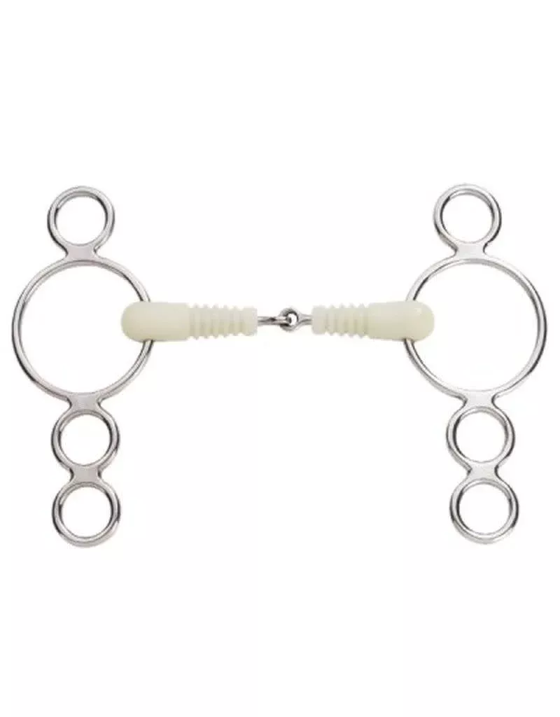 Happy Mouth Jointed Ribbed Mouth 3-Ring Gag
