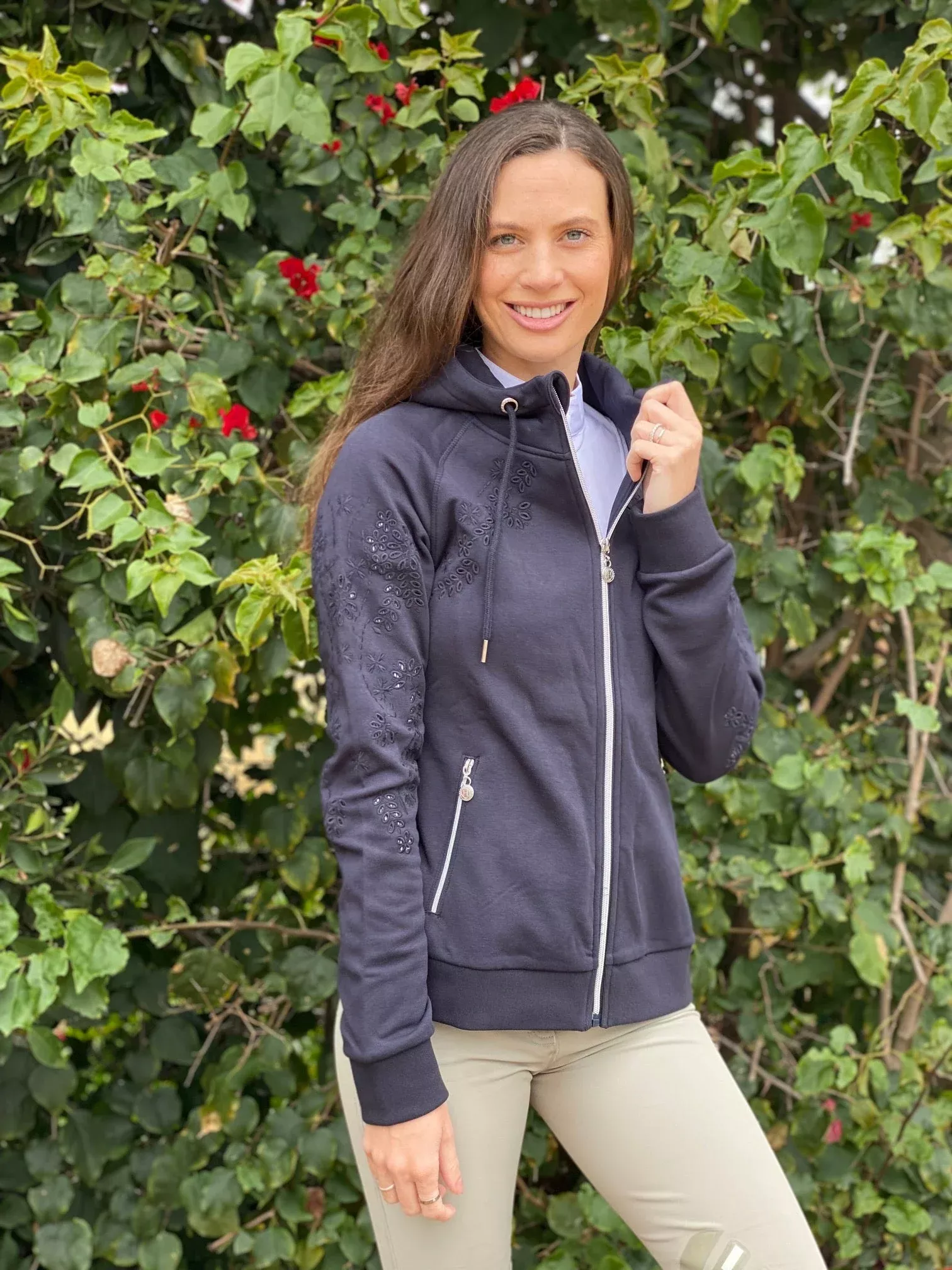 Harcour - Sweet Front Zip Sweatshirt Hoodie