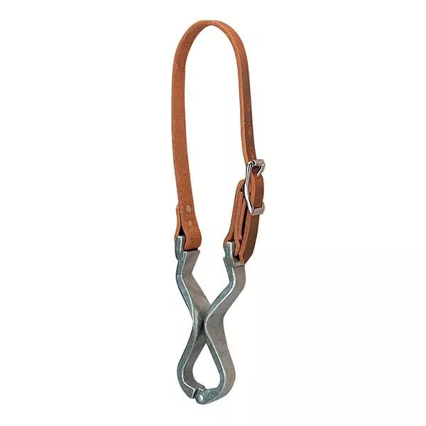 Harness Leather and Aluminum Cribbing Strap