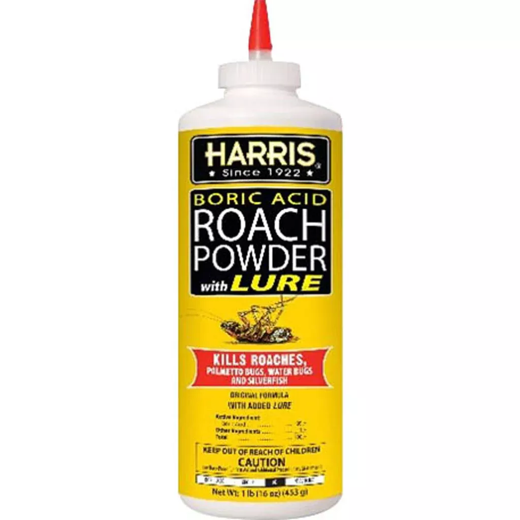 Harris 99% Boric Acid Roach Powder with Lure, 16 oz