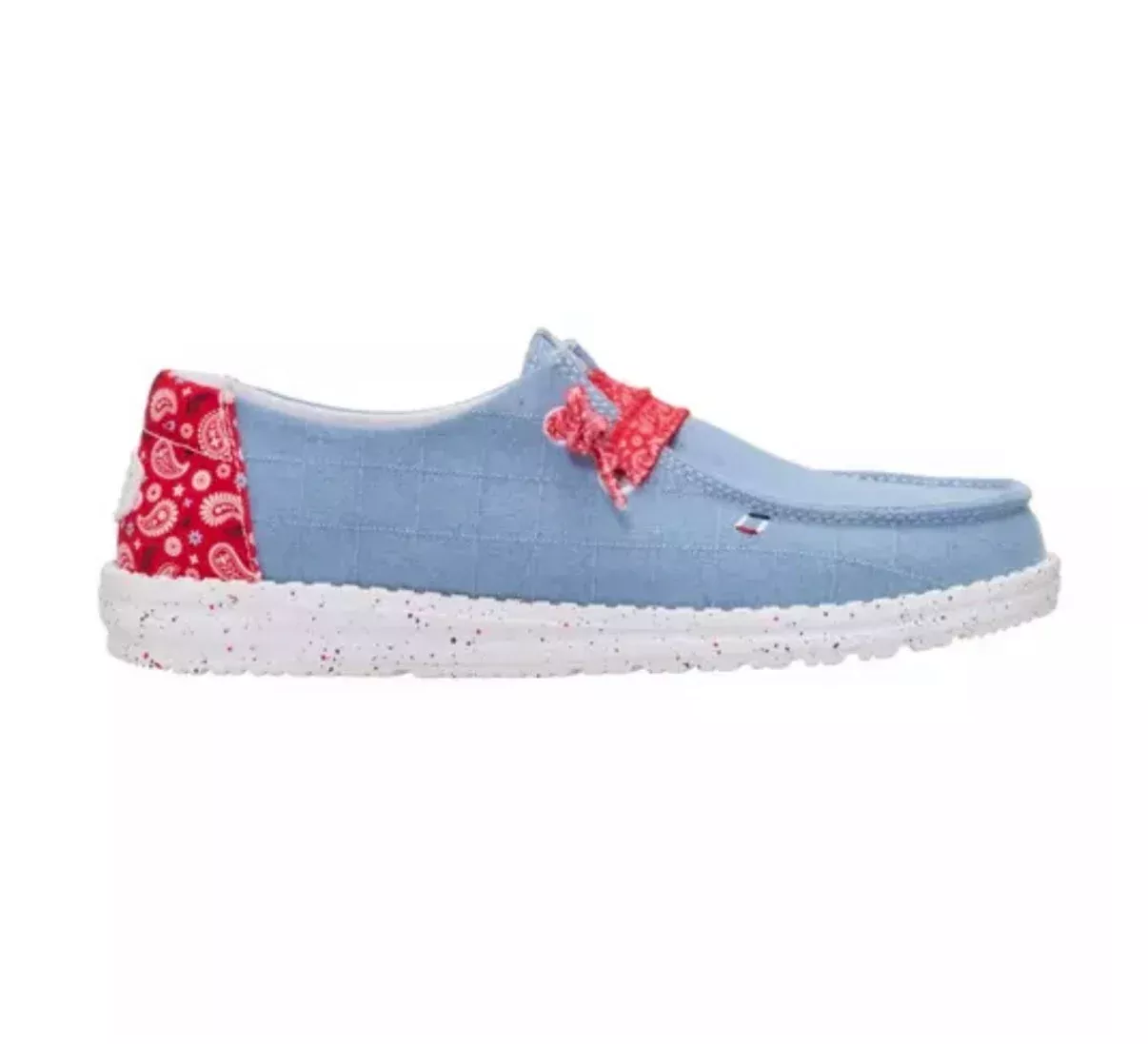 HEY DUDE Wendy Americana Paisley Faded Denim Multi Shoes