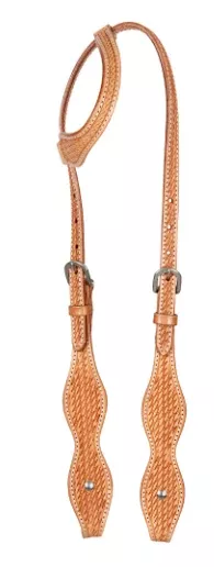 Hilason Basket Weave One Ear Headstall